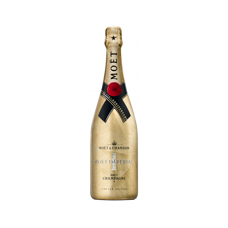 Champagne Moët & Chandon Imperial 750 ml en botella dorada (150 Anniversary)